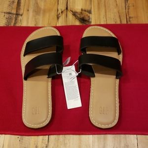 NWT Gap Sandals Black & Tan Size 7